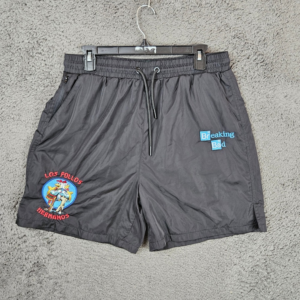 Shoe Palace Breaking Bad Mens Medium Los Pollos Shorts Black Drawstring